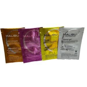 Malibu Professional Wellness Hair Remedy Prepare Quick Fix De-Ox Crystal Gel New